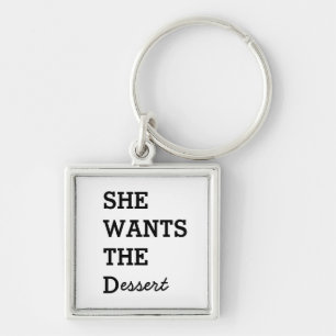 Porte-clés SHE WANTS THE D Premium Keychain