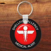 Porte-clés Shellfish Allergy Medical Alert (Recto)