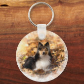 Porte-clés Sheltie Shetland Sheepdog Art Peinture (Recto)