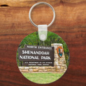 Porte-clés Shenandoah National Park Panneau d'entrée Nord (Recto)