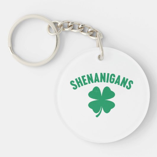 Porte-clés Shenanigans Shamrock Saint-Patrick Rétro (Devant)