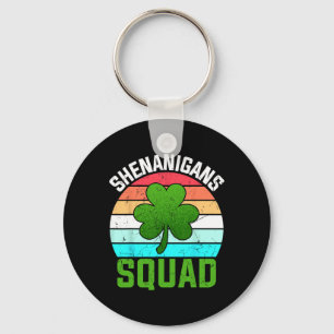 Porte-clés Shenanigans Squad Shamrocks drôle Jour de la Saint