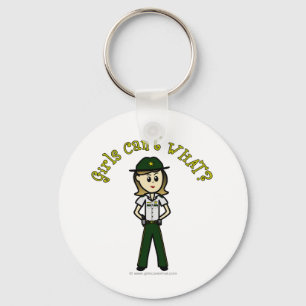 Porte-clés Sheriff femme légère en uniforme vert