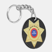 Porte-clés Sheriff Police Star Gold (Devant gauche)