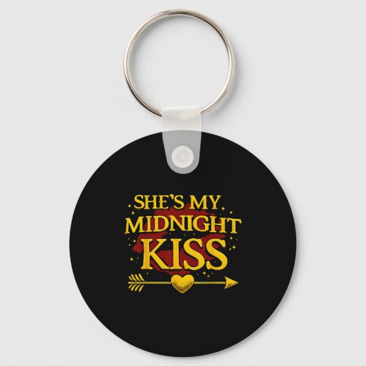 Porte-clés She's My Midnight Kiss Matching Couples Valentine’ (Recto)