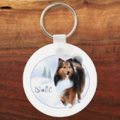 Porte-clés Shetland Sheepdog Noel Porte - clé (Recto)