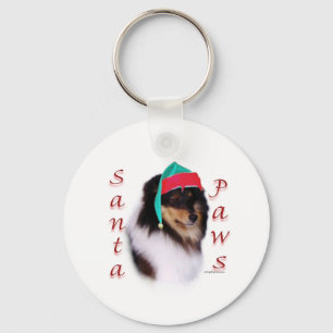 Porte-clés Shetland Sheepdog Père Noël Paws