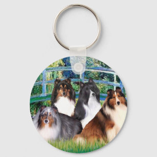 Porte-clés Shetland Sheepdog (quatre) - Pont