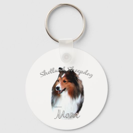 Porte-clés Shetland Sheepdog (sable) Maman 2 (Recto)