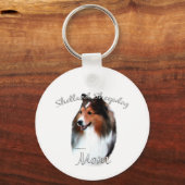 Porte-clés Shetland Sheepdog (sable) Maman 2 (Verso)