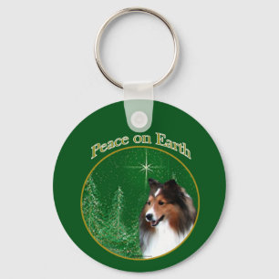 Porte-clés Shetland Sheepdog (sable) Paix