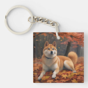 Porte-clés Shib Inu en automne Leaves automne Inspire