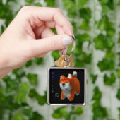 Porte-clés Shiba Chiot 3D Art numérique Chien Année Nom Porte (main)