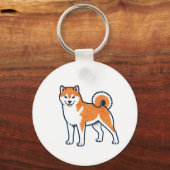 Porte-clés Shiba Inu ー Standing (Recto)