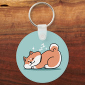Porte-clés Shiba Inu Art : Juste un Shiba Lying Low (Recto)
