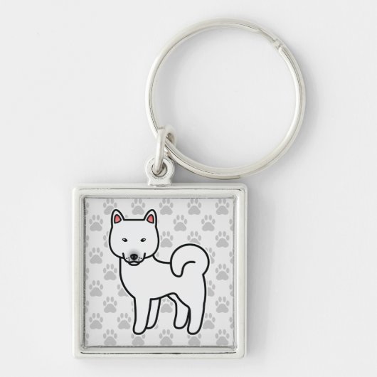 Porte-clés Shiba Inu Blanc (Devant)