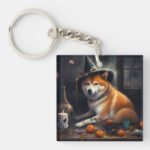 Porte-clés Shiba Inu Citrouilles Halloween effrayant