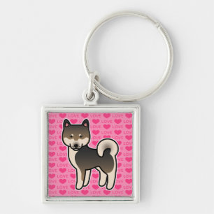 Porte-clés Shiba Inu Sesame Love Hearts