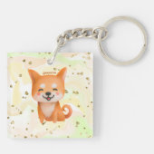 Porte-clés Shiba Inu souriant mignon (Dos)