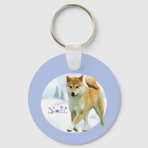 Porte-clés Shiba Noel