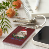 Porte-clés Shih-Tsu Dog Christmas (Devant droit)