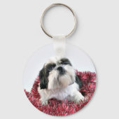 Porte-clés Shih Tzu Noël (Recto)