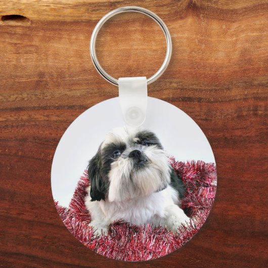 Porte-clés Shih Tzu Noël (Recto)
