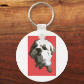 Porte-clés Shih Tzu (rouge) (Recto)