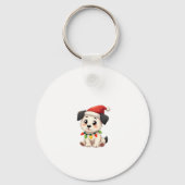 Porte-clés Shih Tzu Santa Christmas Tree Lights Xmas Dog Love (Recto)