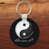 Porte-clés Shiny Round Yin Yang Symbol Custom (Recto)