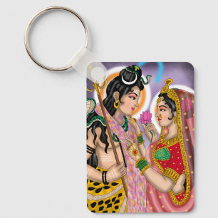 Porte-clés Shiva Parvati