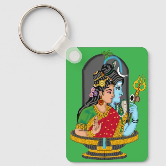 Porte-clés Shiva Parvati Keyring – Divine Couple of Eternal L (Recto)