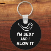 Porte-clés Shofar I'm Y And I Blow It Rosh Hashanah Jewish Ne (Recto)