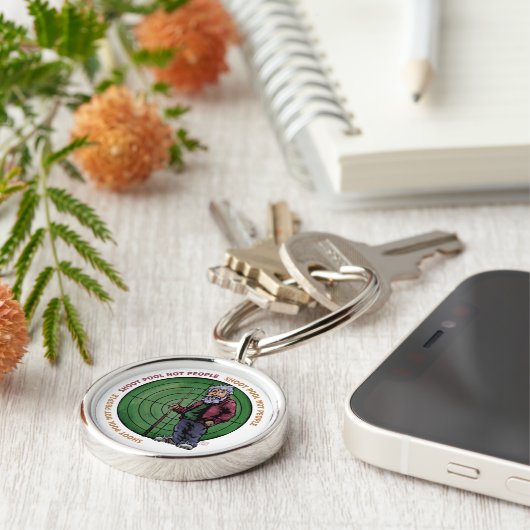 Porte-clés Shoot Pool Not People (Côté)