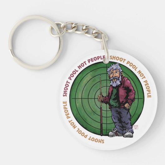 Porte-clés Shoot Pool Not People (Devant)