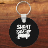 Porte-clés Short And Sy Funny Daschund Dog Lover Quote (Recto)
