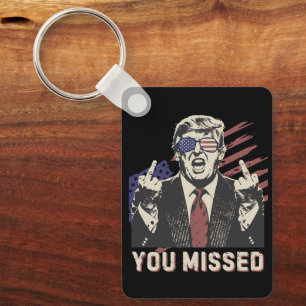Porte-clés Shot Pro Trump Président 2024 Vous avez manqué