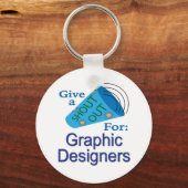 Porte-clés Shout Out pour les concepteurs graphiques (Recto)