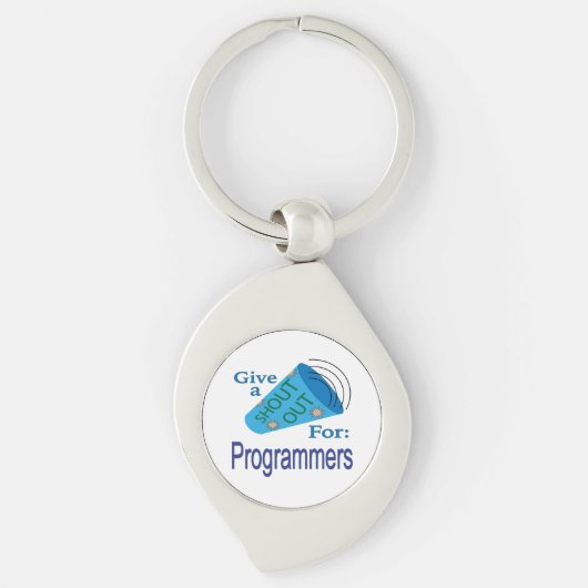 Porte-clés Shout Out pour les programmeurs (Devant)