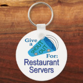 Porte-clés Shout Out pour les serveurs de restaurants (Recto)