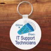 Porte-clés Shout Out pour les techniciens de support informat (Recto)