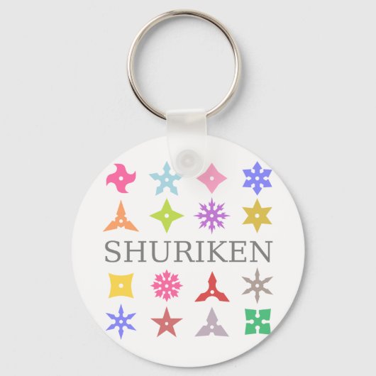 Porte-clés Shuriken coloré (Recto)