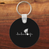 Porte-clés Shuttle Heartbeat - Joueur de Badminton (Recto)