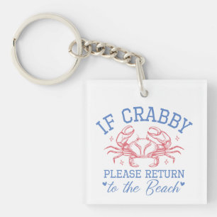 Porte-clés Si Crabby Retourne au Collier de Clé de la Côte