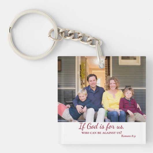 Porte-clés Si Dieu soit pour nous Bible Verse Romains 8:31 (Devant)