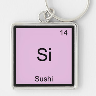 Porte-clés Si - T-Shirt Symbole d'Élément de Chimie Drôle de