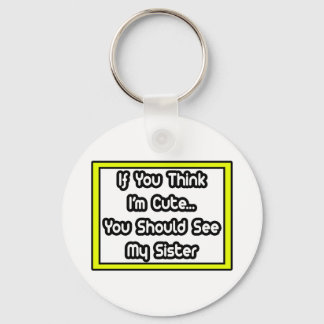 Porte-clés Si tu penses que je suis mignonne...Ma soeur