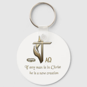 Porte-clés Si un homme est en Christ, il est une nouvelle cré
