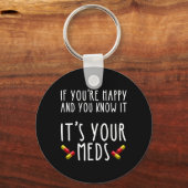 Porte-clés Si vous êtes heureux et que vous le savez, c'est v (Verso)