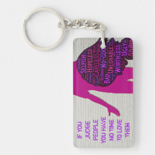 Porte-clés Si vous jugez les gens, porte - clé de citation in